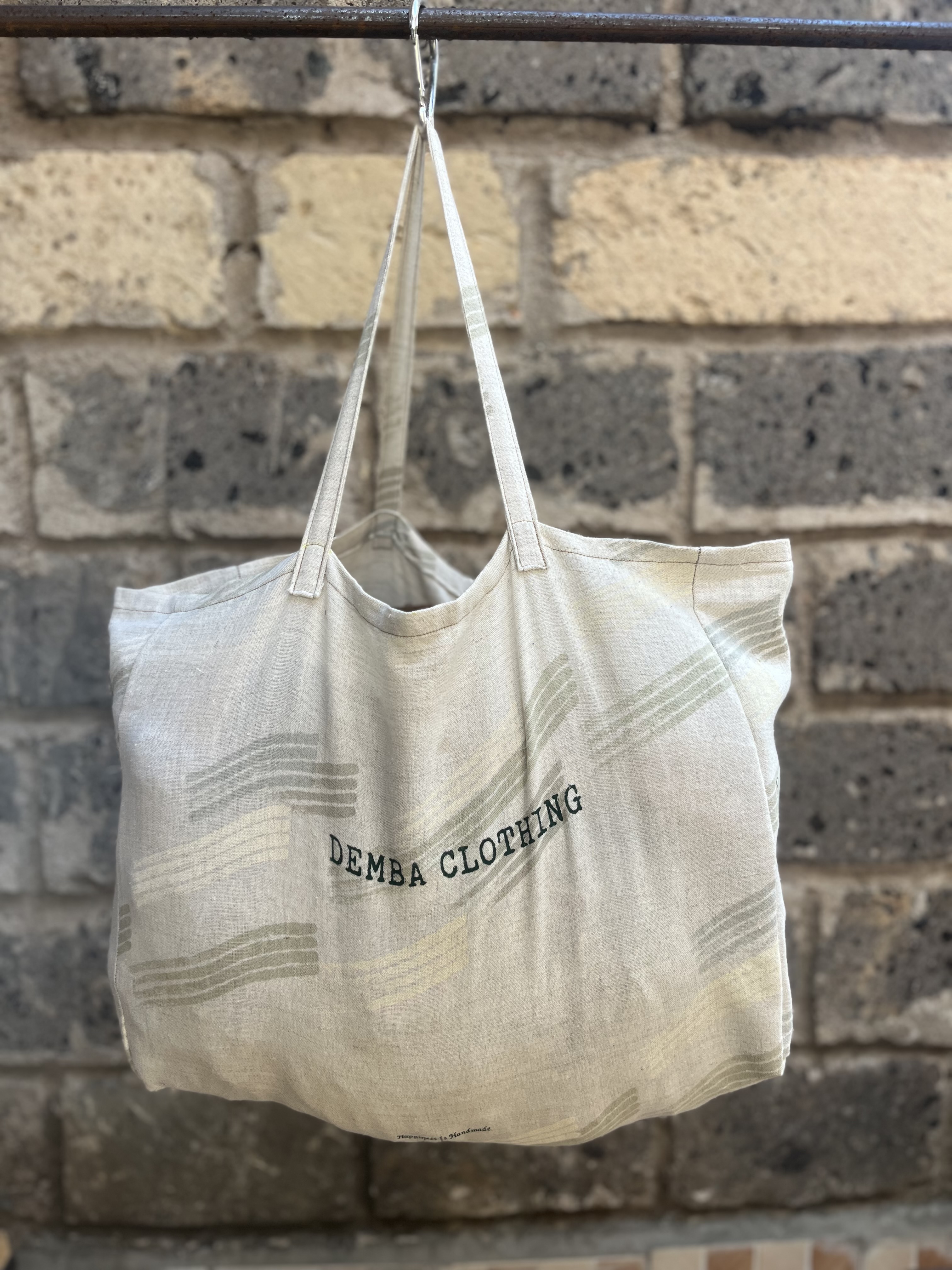 Linen shopping tote